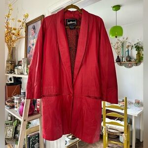 Vintage red leather jacket